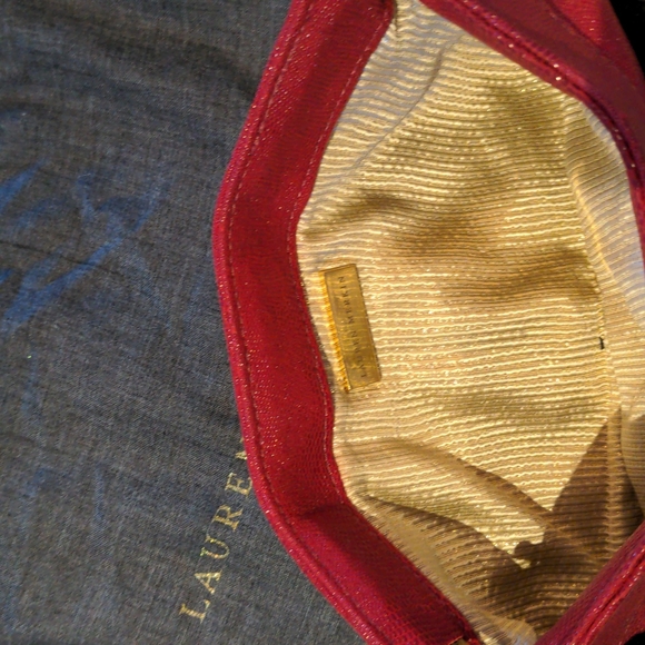 Lauren Merkin red leather clutch - Picture 2 of 4
